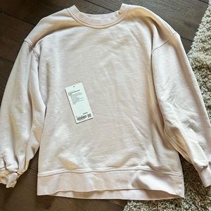 lululemon light pink perfectly oversized crew